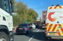 There are currently severe delays on the A12 in Colchester