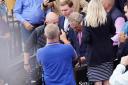 Splashed - Nigel Farage after a drink was thrown at him