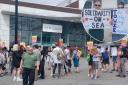 Rally - People gathered in Southend on Saturday, August 10, to show a united front against racism