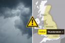 Warning - The Met Office has forecast thunderstorms for Monday, September 2.