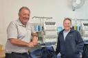 Stitch & Print directors Richard Mattinson and Joy Sly with the new machinery