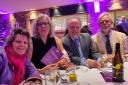 Experience - (L to R) Volunteers Lucy Redman a Beth Chatto specialist, Sarah Harrison with educational experience, Bob Rowles with chemistry and marine biology, and Jim Sumberg who has food science specialism,  at the BBC Essex Make a Difference Awards