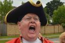 Outgoing Royston town crier Graham Pfaff