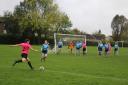 Emma Bowers puts in a cross for Welwyn United. Picture: WUFC