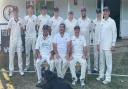 High Roding Cricket Club third team - back row: Jack Anders, Charlie Smith, Henry Welland, Tom Hart, Ollie Hart, Mark Andres, Charlie Martin, Alistair Bushell. Front row: Jonny Smith, Tom Shrager, Paul Welland.