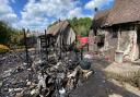 Damaged caused by a fire in Great Bardfield, Essex