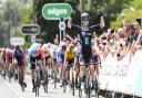 Lorena Wiebes of Team DSM wins stage two of the 2022 Women's Tour of Britain into Harlow.