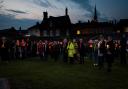 People gathered for a candle-lit vigil in Jubilee Gardens, Saffron Walden, to show solidarity and pray for the people in Ukraine