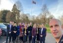 Rick Hylton, Essex's chief fire officer, marked the start of LGBT+ History Month with a flag-raising in Kelvedon, near Colchester