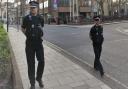 Chief Constable Ben-Julian Harrington with PC Paul Miller, patrolling in 2020 in Chelmsford