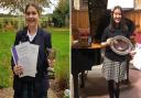 Eva, 13, and Kaylea, 15, from Felsted School who have won awards for musical performances