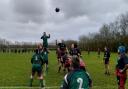 Saffron Walden claim a line-out on their way to victory over South Woodham Ferrers.