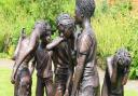 The Unaccompanied Children of Calais by Ian Wolter which is outside St Mary's Church, Saffron Walden