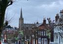 Christmas lights in Saffron Walden town centre