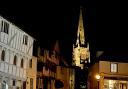 The new, greener floodlighting at Thaxted Parish Church