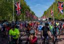 Cyclists took part in the Ford RideLondon-Essex, finishing in London