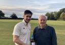 Rob Hyams (left ) was man of the match for Aythorpe Roding against Great Waltham. Picture: ARCC