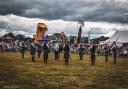 Bagpipers perform at the Countess of Warwick Country Show