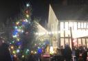 The Black Lion in High Roding bedecked for Christmas