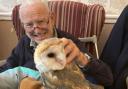 Bonzo the owl visited Hargrave House care home