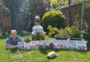 Author Ian Brown with Albert the Tortoise