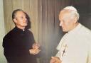 Father Martin Nott with the late Pope John Paul II