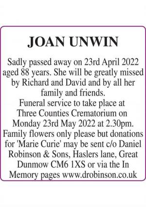 JOAN UNWIN