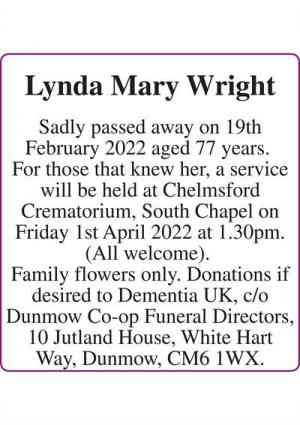 Lynda Mary Wright