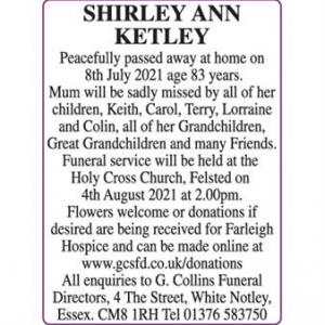 SHIRLEY KETLEY