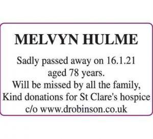 MELVYN HULME