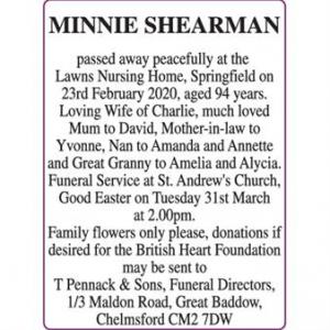 MINNIE SHEARMAN