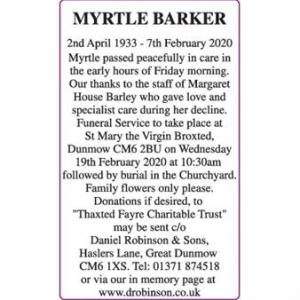 MYRTLE BARKER