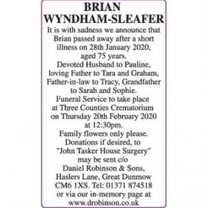 BRIAN WYNDHAM-SLEAFER