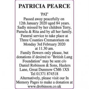 PATRICIA PEARCE
PAT