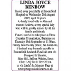 LINDA JOYCE BENBOW