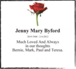 Jenny Mary Byford