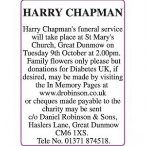 HARRY CHAPMAN