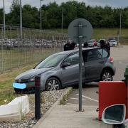 A driver had his car seized after trying to avoid paying at Stansted Airport