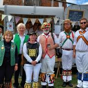 Morris dancers from eight different towns gathered at Thaxted windmill