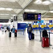 Social distancing in Stansted Airport. Picture: Will Durrant