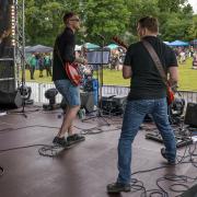 The Lackeys performing at Great Dunmow Summer Solstice Sundown Festival