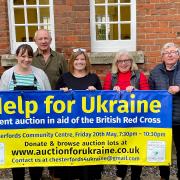 Organising committee for the Chesterfords Community Centre silent auction: Owen Roberson, Meredith Roberson, District Councillor Richard Pavitt, Julie Redfern, Annie Roberts, Chris Cole, Sandra Beale