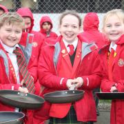 Fun for pancake day at Howe Green House School, Great Hallingbury