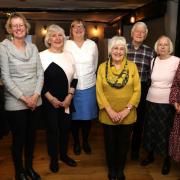 Alexia Wilson Trust trustees said goodbye to Lucy Myers (left), Margaret Joyce (fourth from right) and Sue Warrener (not pictured)