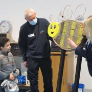 Adam Ledra's winning design was turned into the real deal, pictured with carpenter Lee Ponting and Nikki Mortimer with the Buzz Hotel for Broomfield Hospital's garden