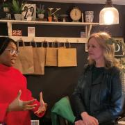 Kemi Badenoch MP with Kate Fletcher at Vintage Style Living, Thaxted