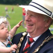 Great Dunmow mayor Patrick Lavelle with his granddaughter Imogen Lavelle-Moran at this year's Teddy Bears' Picnic