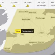 The Met Office forecast is predicting thunderstorms