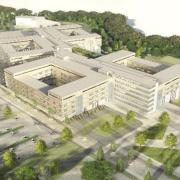 An artists impression of the new Princess Alexandra Hospital, Harlow