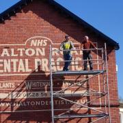 Dan Luckin of Painted By Dan created this traditional sign for a dentist in Cheshire